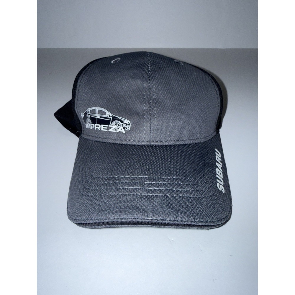 Subaru Impreza Logo Adjustable Baseball Hat Gray Black Cap Performance WRX Japan